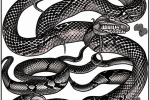 Scary snake tattoo idea