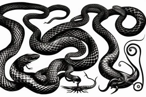 Scary snake tattoo idea