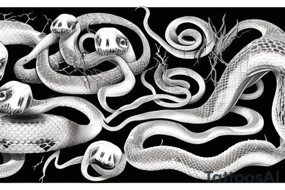 Scary snake tattoo idea