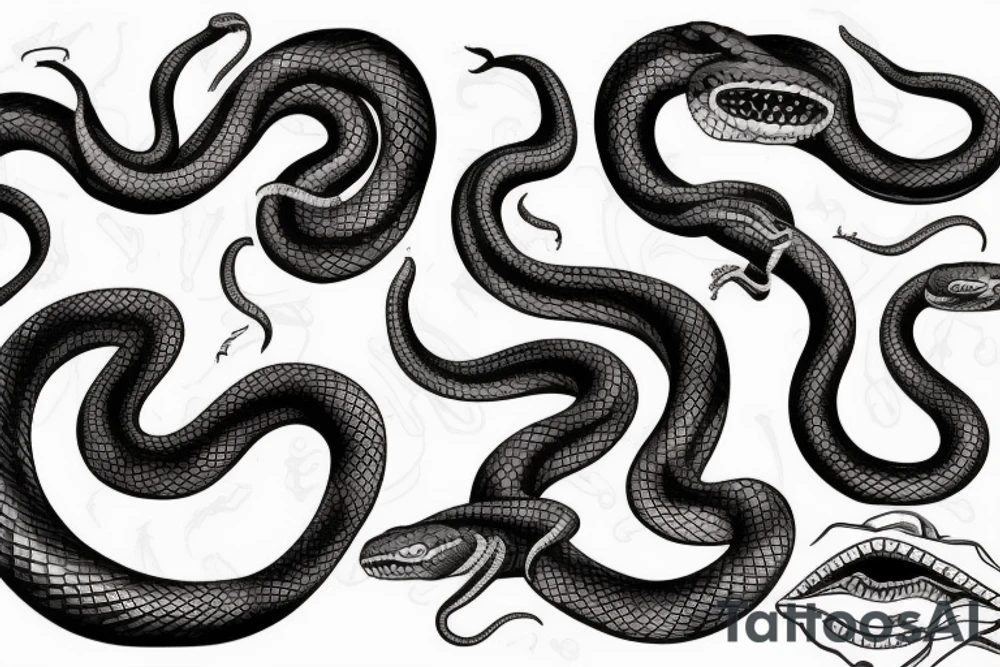 Scary snake tattoo idea