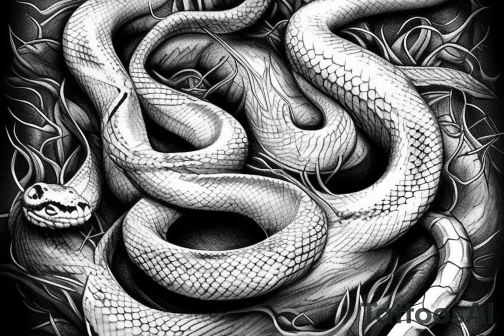 Scary snake tattoo idea