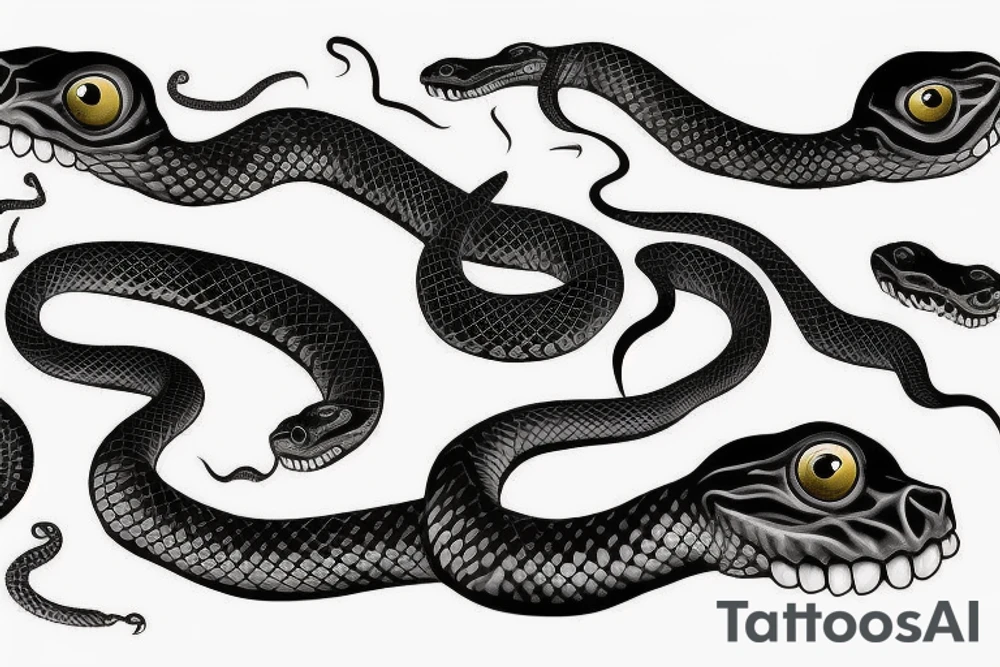 Scary snake tattoo idea