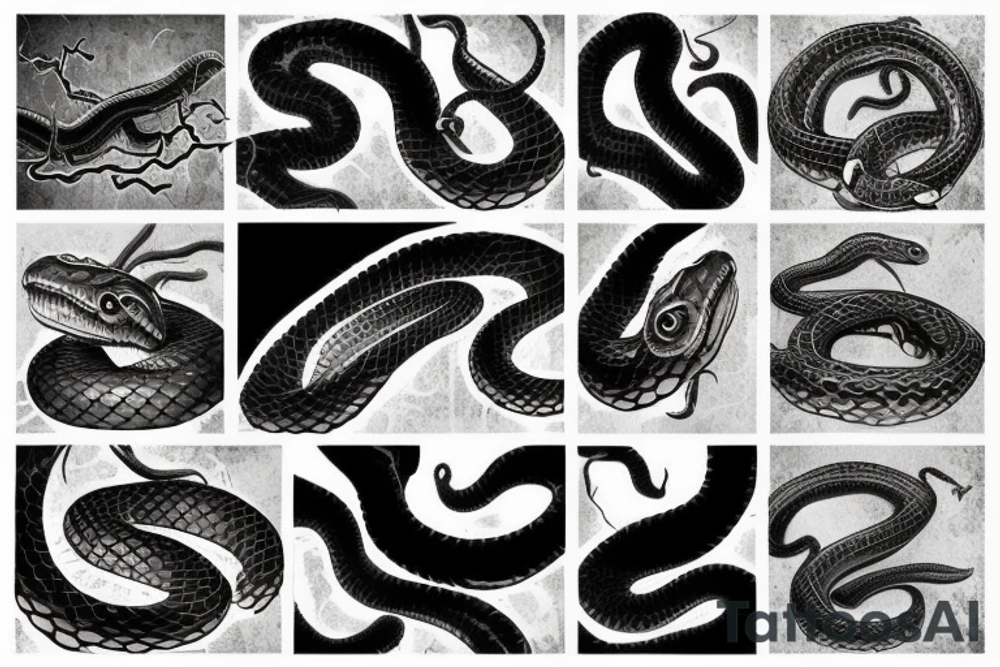 Scary snake tattoo idea