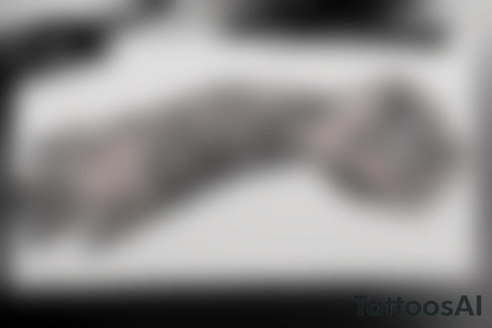 I want a rectangle shaped tattoo (ratio 2:1) on my forearm.
It should be a fine line tattoo without big chunks of ink. tattoo idea