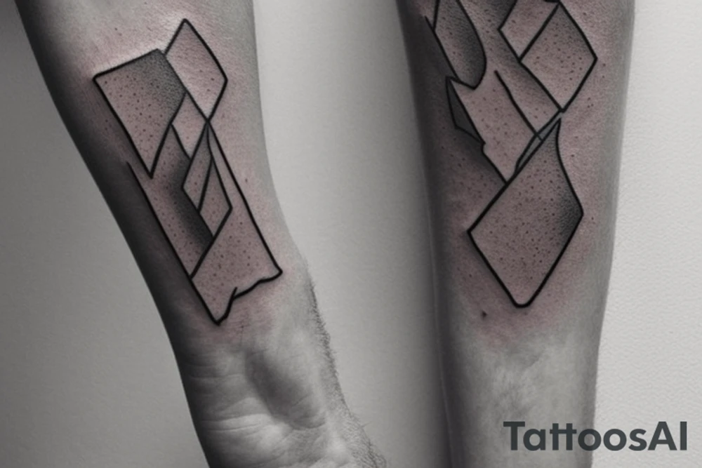 I want a rectangle shaped tattoo (ratio 2:1) on my forearm.
It should be a fine line tattoo without big chunks of ink. tattoo idea