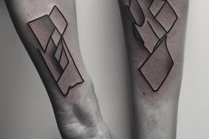 I want a rectangle shaped tattoo (ratio 2:1) on my forearm.
It should be a fine line tattoo without big chunks of ink. tattoo idea