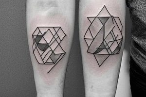 I want a rectangle shaped tattoo (ratio 2:1) on my forearm.
It should be a fine line tattoo. tattoo idea