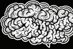 floating brain tattoo idea