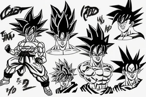 tatto goku 3d tattoo idea