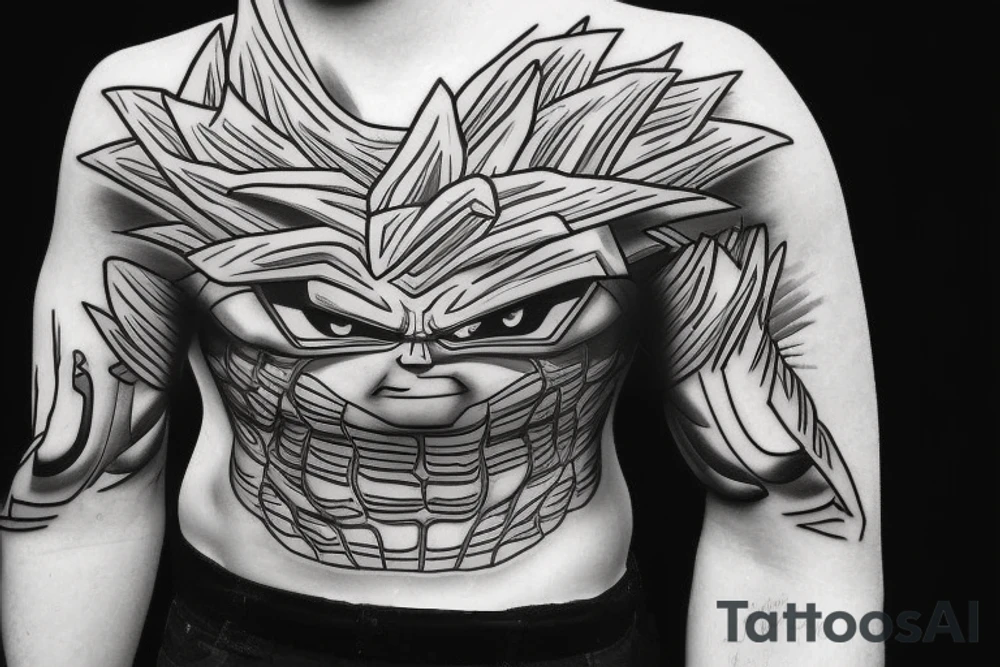 tatto goku 3d tattoo idea
