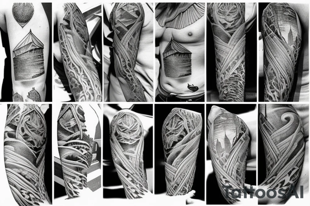 open book with mountains emerging tattoo idea