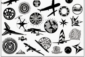 Look out of the airplane window tattoo idea