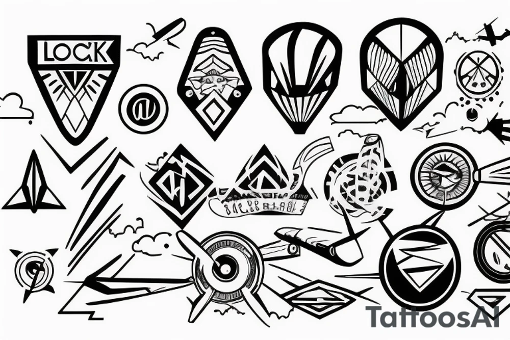 Look out of the airplane window tattoo idea
