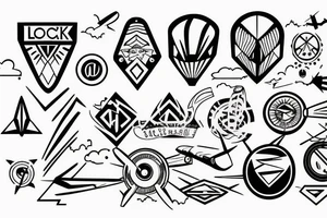 Look out of the airplane window tattoo idea
