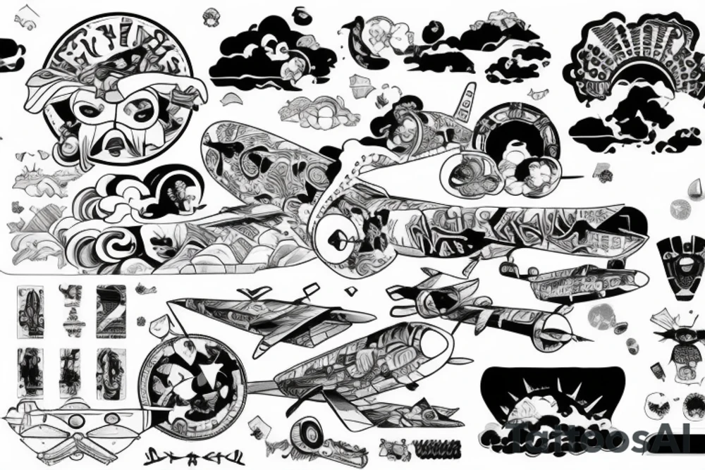 Look out of the airplane window tattoo idea