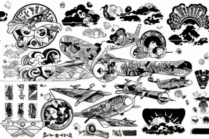 Look out of the airplane window tattoo idea
