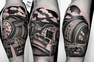 Look out of the airplane window tattoo idea