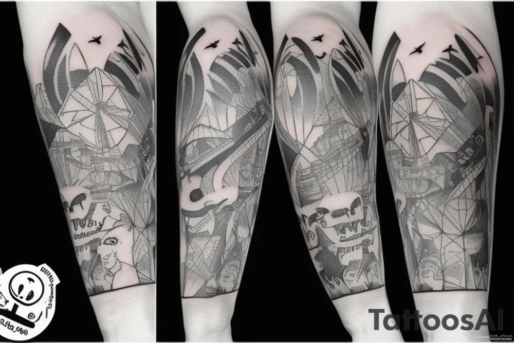 Look out of the airplane window tattoo idea
