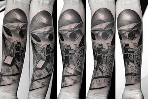 Look out of the airplane window tattoo idea