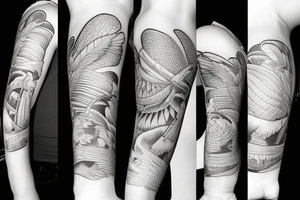 Look out of the airplane window onto the airplane wing tattoo idea