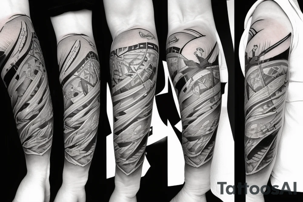 Look out of the airplane window onto the airplane wing tattoo idea