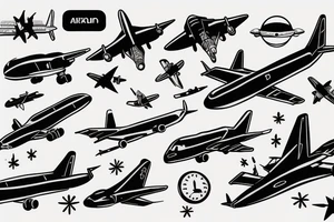 Airplane taking off tattoo idea