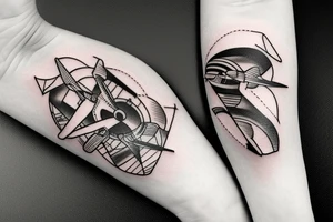Airplane taking off tattoo idea