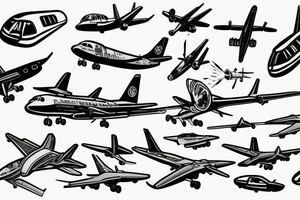 Airplane taking off tattoo idea