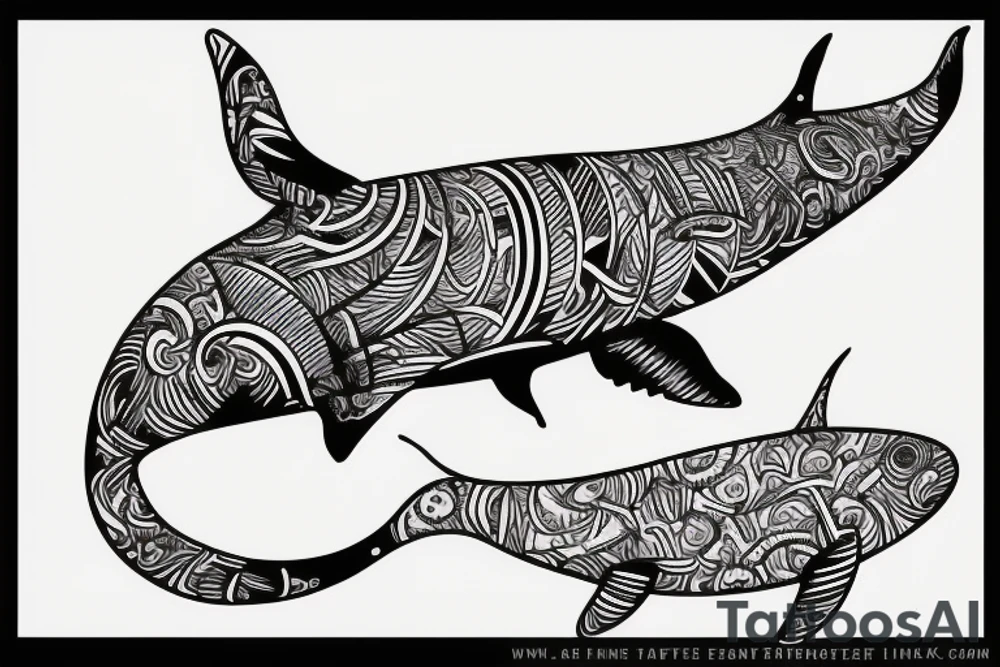 Humpack whale tattoo fine line tattoo idea
