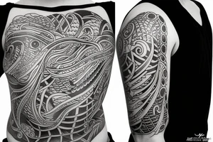 Humpack whale tattoo fine line tattoo idea