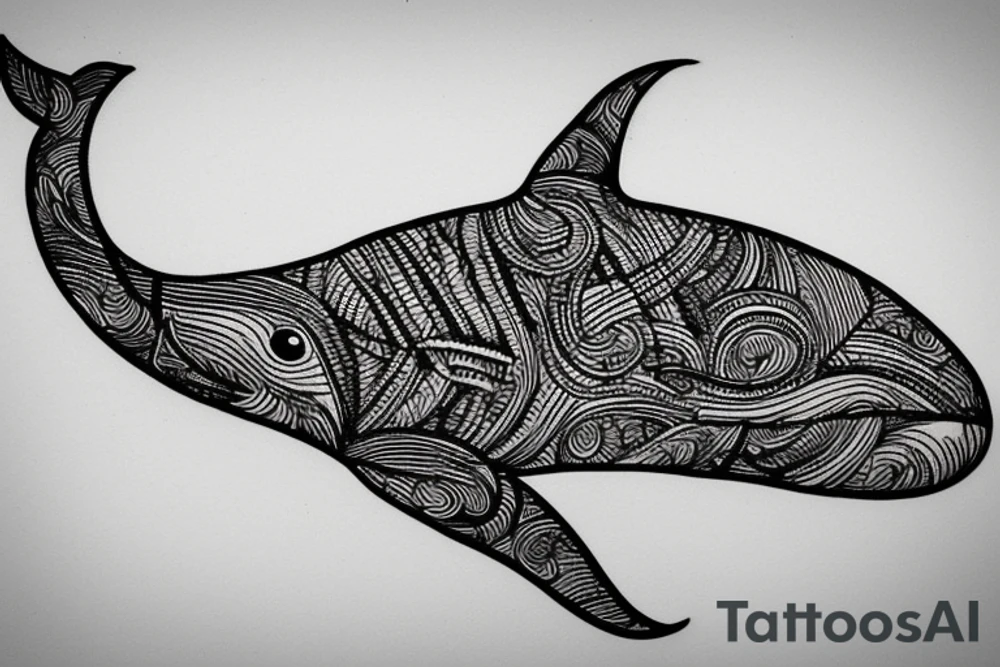 Minimalistic Humpack whale tattoo fine line tattoo idea