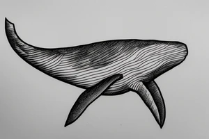 Minimalistic Humpack whale tattoo fine line tattoo idea