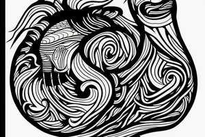 Minimalistic Humpack whale tattoo fine line tattoo idea