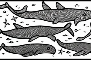 Minimalistic Humpack whale tattoo fine line tattoo idea