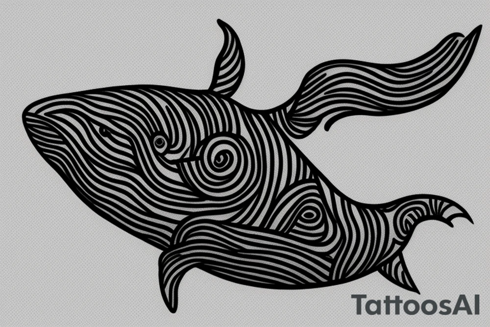 Rectangle shaped
Minimalistic Humpack whale tattoo fine line tattoo idea
