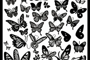 Butterfly with 2 different wings tattoo idea