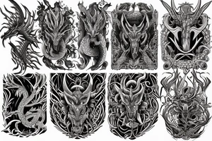 Dragon Tribal Intricate Regal Thorns Beautiful Vivid Rough Rustic Elaborate Stoic Badass tattoo idea