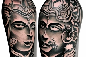 Angry Shiva tattoo for forearm tattoo idea