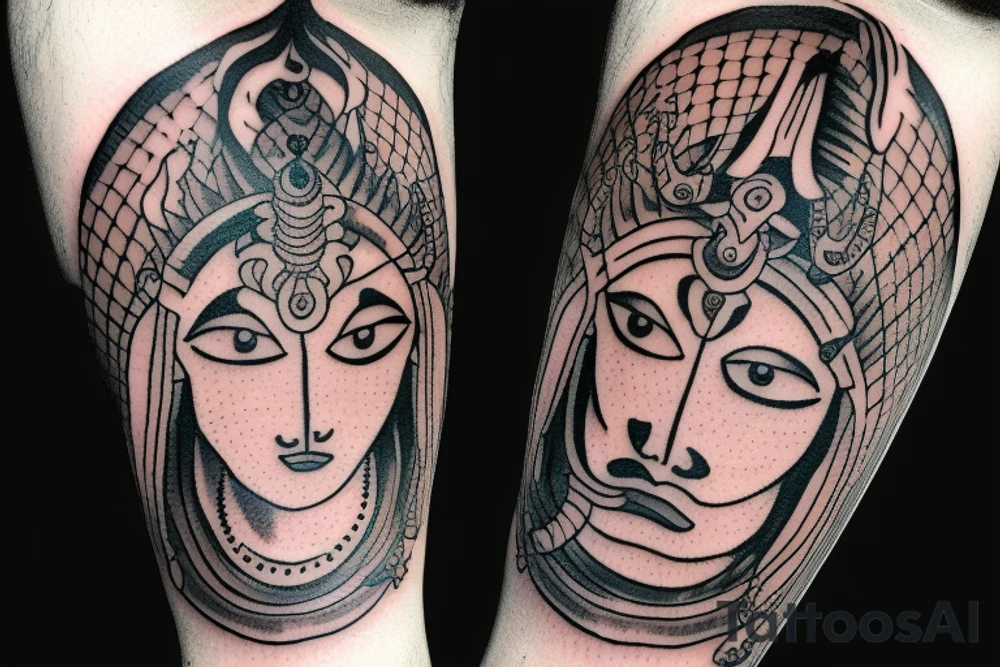 Angry Shiva tattoo for forearm tattoo idea