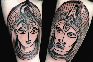 Angry Shiva tattoo for forearm tattoo idea
