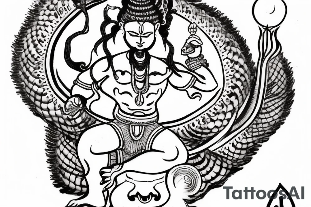 Angry Shiva tattoo for forearm tattoo idea