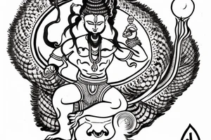 Angry Shiva tattoo for forearm tattoo idea