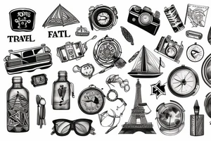 Travel Tattoo for men tattoo idea