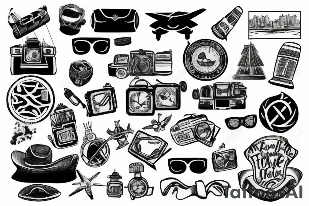Travel Tattoo for men tattoo idea