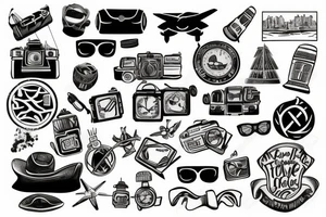 Travel Tattoo for men tattoo idea