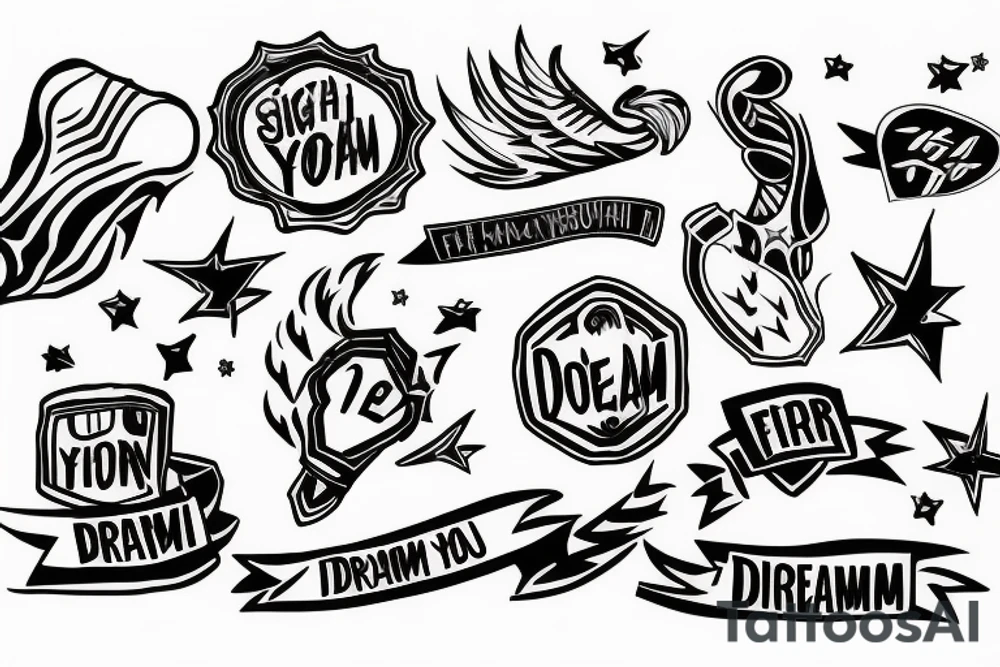 Fight on top of your dream tattoo idea