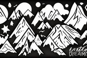 Mountain of dreams tattoo idea