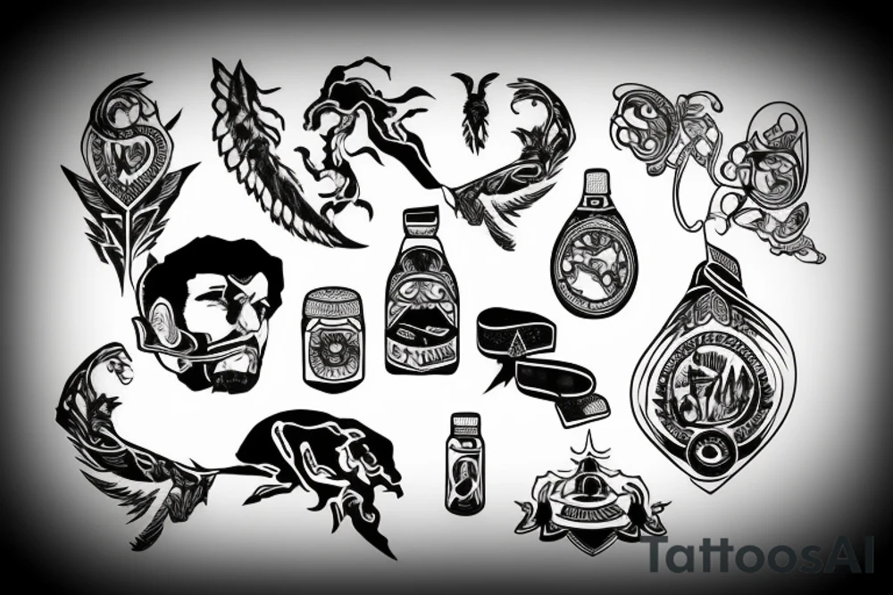 Fight on top of Mountain of dreams tattoo idea