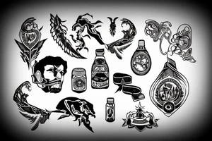 Fight on top of Mountain of dreams tattoo idea