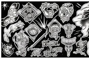 Fight on top of Mountain of dreams tattoo idea